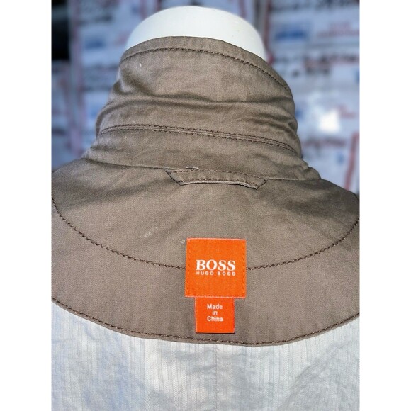 Hugo Boss Men Sz 46R Military Jacket Orange Label Cotton Canvas Sport Coat - Picture 7 of 15